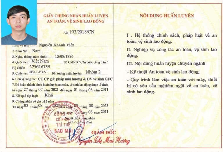 Chứng chỉ chứng nhận