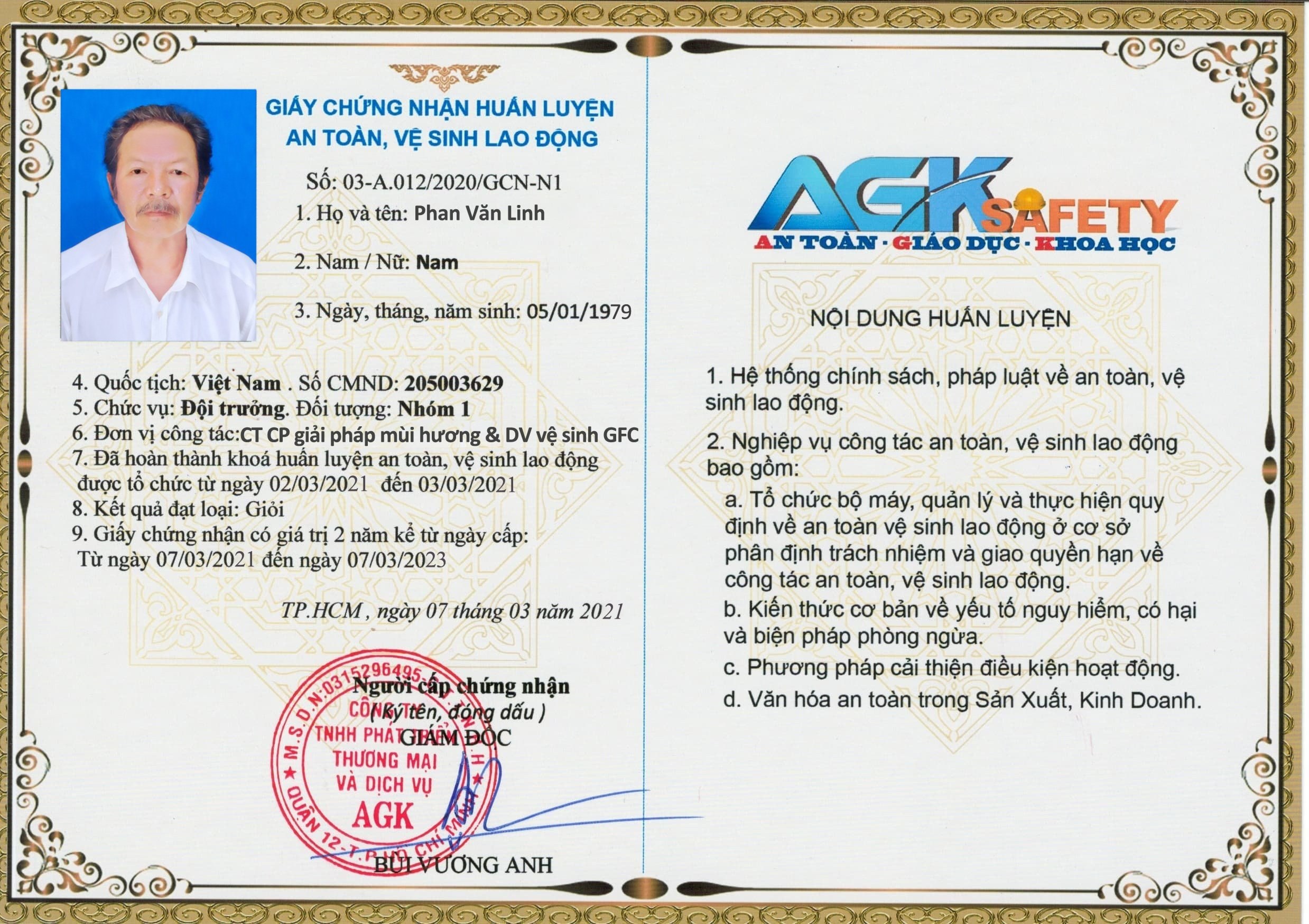 Chứng chỉ chứng nhận