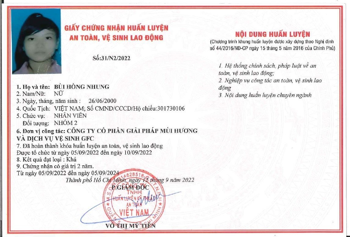 Chứng chỉ chứng nhận