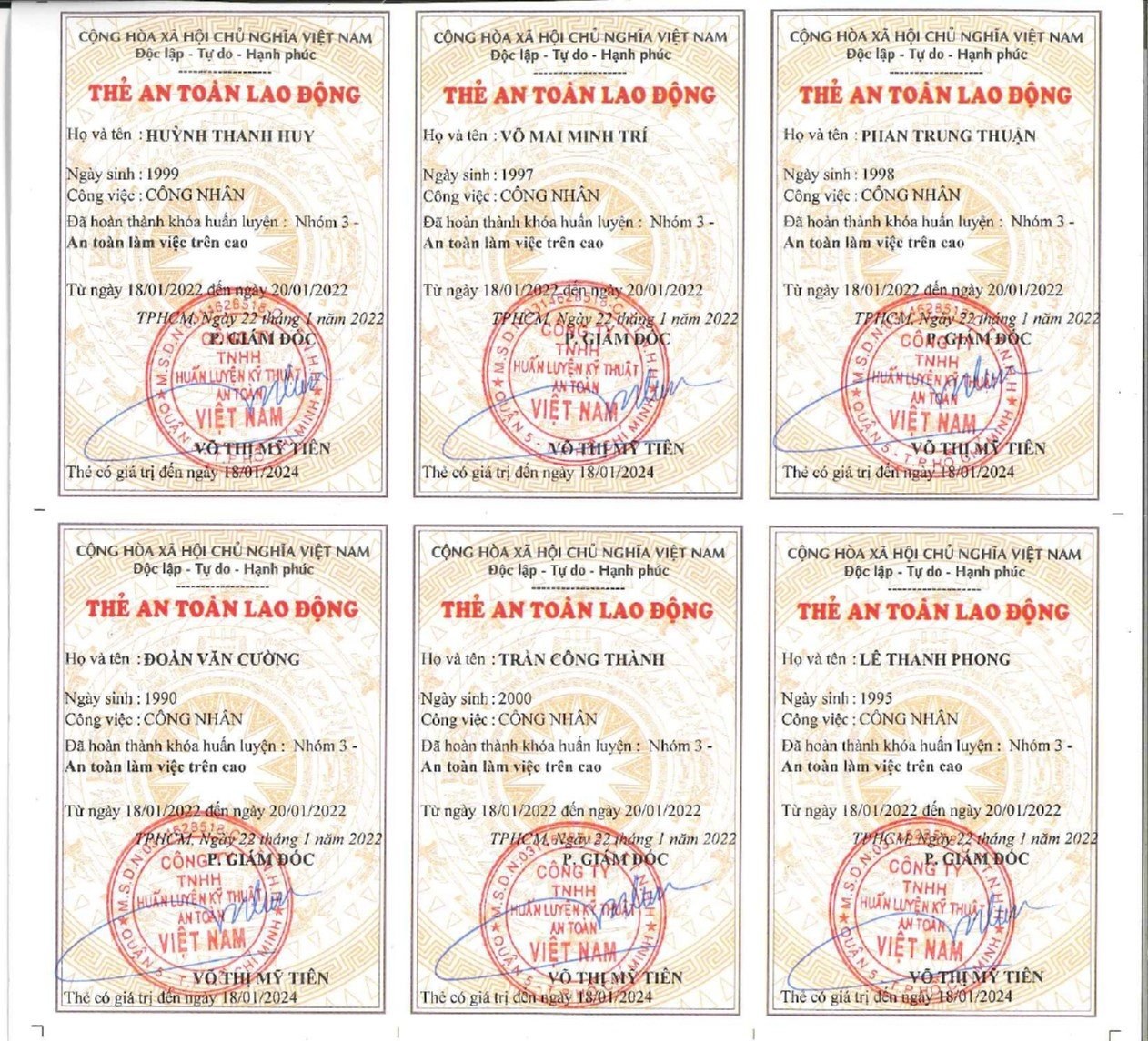 Chứng chỉ chứng nhận